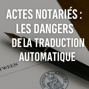traduction assermentée actes notariés - dangers traduction automatique